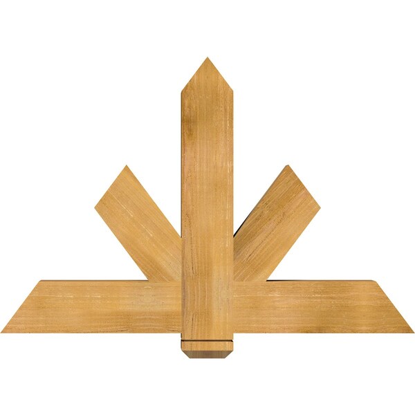 Ekena Millwork Kennewick Rough Sawn Timber Gable Bracket, Western Red Cedar, 48"W x 32"H x 4"D x 6"F, 16/12 Pitch GBW048X32X0406KEN00RWR - main